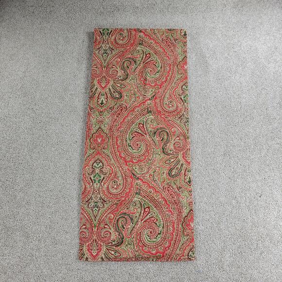 Christmas Table Runner 70x14.5 Red Green Paisley Holiday Home Table Decor - Picture 8 of 12